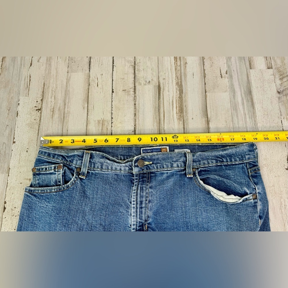 Vintage Old Navy Jeans Womens 18L Blue Mid Rise Wide Leg 38x33 Y2K Denim - Picture 5 of 10